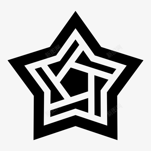 星型舒利肯迷宫式辐射式svg_新图网 https://ixintu.com 星型 舒利肯 迷宫 辐射 旋转式 叶片式 片式