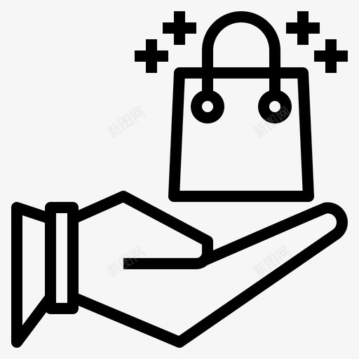 购物袋电子商务164线性svg_新图网 https://ixintu.com 购物袋 电子商务 线性