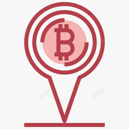 比特币加密货币93红色svg_新图网 https://ixintu.com 比特 加密 货币 红色