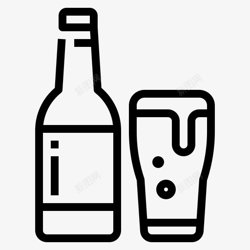 啤酒饮料33线性svg_新图网 https://ixintu.com 啤酒 饮料 线性