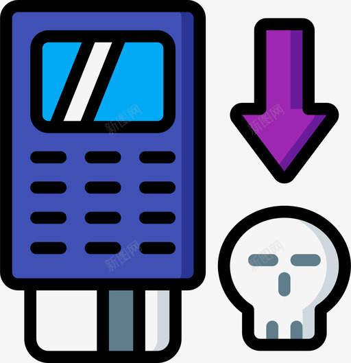 信用卡诈骗1线颜色svg_新图网 https://ixintu.com 信用卡 诈骗 颜色