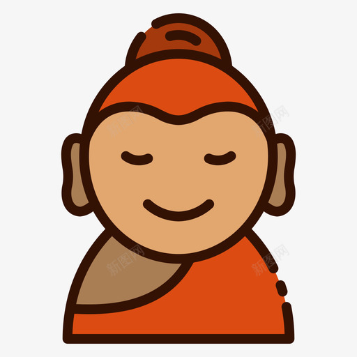 佛陀灵性30线性颜色svg_新图网 https://ixintu.com 佛陀 灵性 线性 颜色
