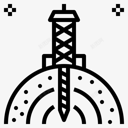 钻探取芯勘探svg_新图网 https://ixintu.com 钻探 取芯 勘探 地质 地幔 地质勘探