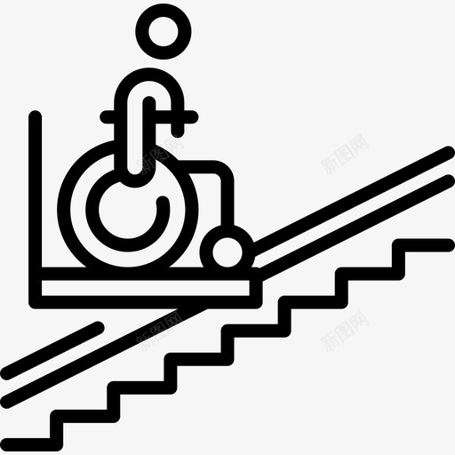 电梯残疾人援助10直线svg_新图网 https://ixintu.com 电梯 残疾人 援助 直线