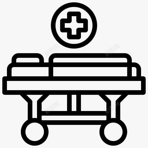 医院病床救援和反应6直线svg_新图网 https://ixintu.com 医院 病床 救援 反应 直线