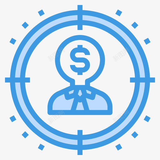 目标商业和金融5蓝色svg_新图网 https://ixintu.com 目标 商业 金融 蓝色