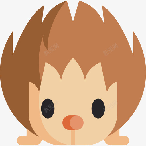 刺猬野生动物39扁平svg_新图网 https://ixintu.com 刺猬 野生动物 扁平