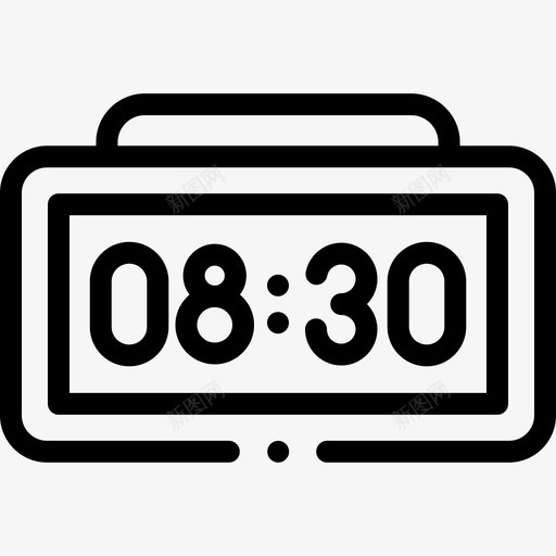 数字闹钟睡眠时间42线性svg_新图网 https://ixintu.com 数字 闹钟 睡眠 时间 线性