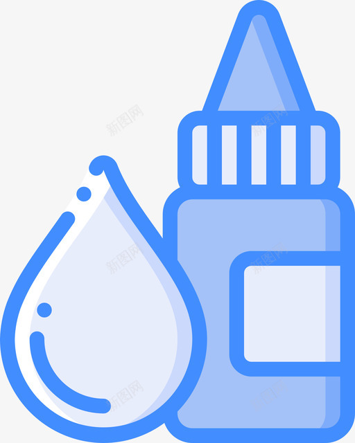 眼药水眼科3蓝色svg_新图网 https://ixintu.com 眼药水 眼科 蓝色