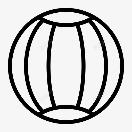 球海滩沙滩球svg_新图网 https://ixintu.com 游泳 海滩 沙滩 游泳池 截击 图标 轮廓