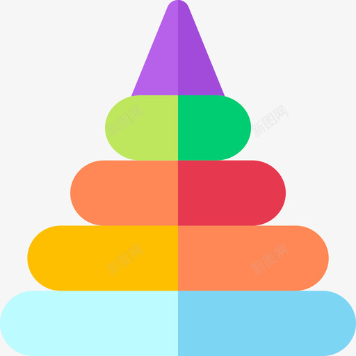 金字塔儿童玩具26扁平svg_新图网 https://ixintu.com 金字塔 儿童玩具 扁平
