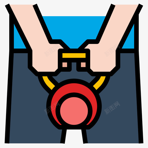 壶铃运动健身1线性颜色svg_新图网 https://ixintu.com 壶铃 运动 健身 线性 颜色