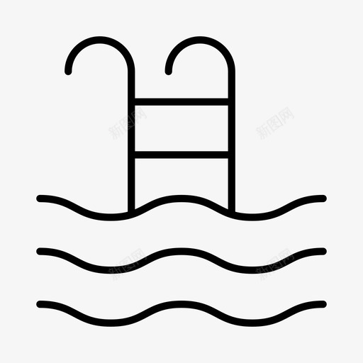 游泳池水上游泳梯svg_新图网 https://ixintu.com 游泳池 水上 游泳 夏季