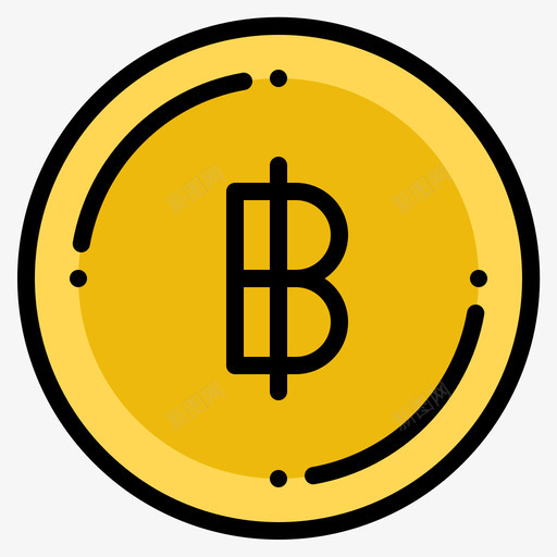 泰铢货币102线形颜色svg_新图网 https://ixintu.com 泰铢 货币 线形 颜色