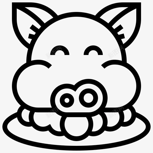 猪农历新年77直系svg_新图网 https://ixintu.com 农历 新年 直系