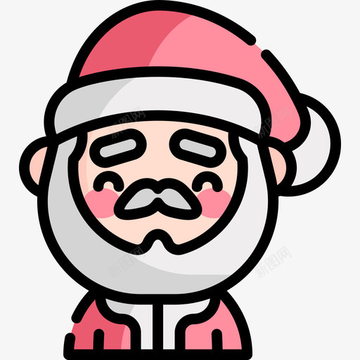 圣诞老人圣诞假期1线性颜色svg_新图网 https://ixintu.com 圣诞老人 圣诞 假期 线性 颜色