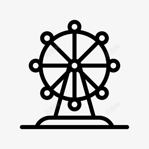 FerrisWheelCircuit101线性svg_新图网 https://ixintu.com Ferris Wheel Circuit 线性