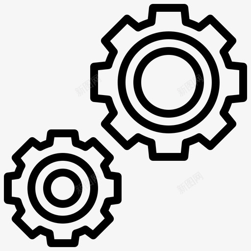 齿轮基本和通用4线性svg_新图网 https://ixintu.com 齿轮 基本 通用 线性