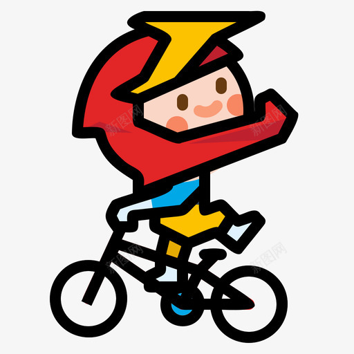 Bmx极限运动27线性颜色svg_新图网 https://ixintu.com Bmx 极限运动 线性 颜色
