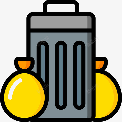 垃圾箱垃圾桶7线性颜色svg_新图网 https://ixintu.com 垃圾箱 垃圾桶 线性 颜色