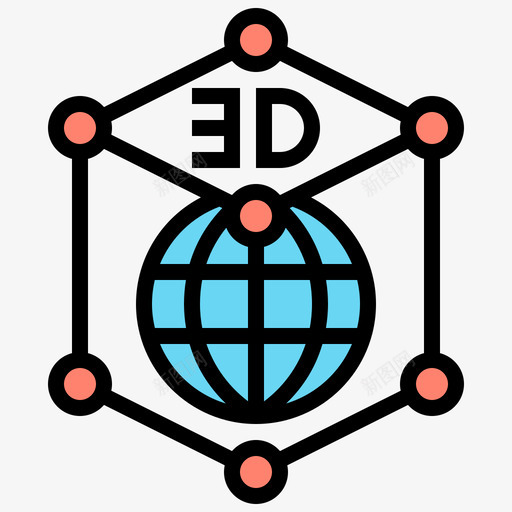 3d图形虚拟现实117线性彩色svg_新图网 https://ixintu.com 3d 图形 虚拟现实 线性 彩色