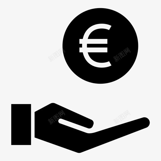 给钱慈善硬币svg_新图网 https://ixintu.com 给钱 慈善 硬币 欧元 钱字形 字形