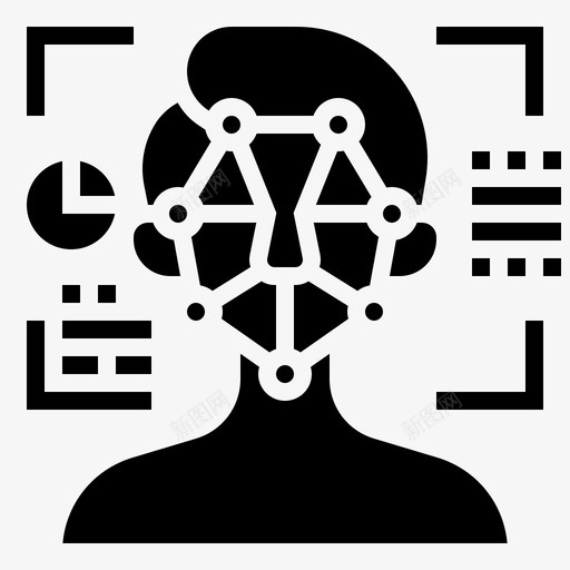 面部识别虚拟现实115字形svg_新图网 https://ixintu.com 面部 识别 虚拟现实 字形