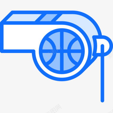 哨子篮球49蓝色图标