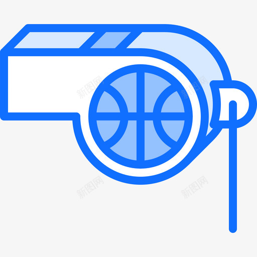 哨子篮球49蓝色svg_新图网 https://ixintu.com 哨子 篮球 蓝色