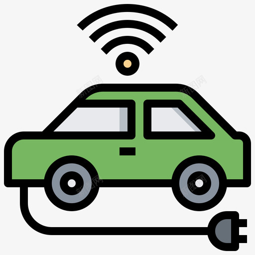汽车智能城市45线性颜色svg_新图网 https://ixintu.com 汽车 智能 城市 线性 颜色