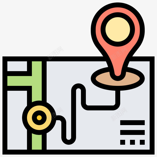 地图背包客16线性颜色svg_新图网 https://ixintu.com 地图 背包 线性 颜色