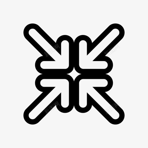 最小化箭头64线性svg_新图网 https://ixintu.com 最小化 箭头 线性