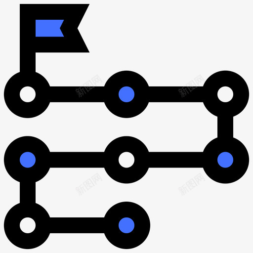路线图商业计划蓝色svg_新图网 https://ixintu.com 路线图 商业 计划 蓝色