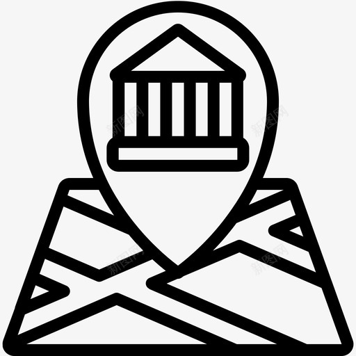 博物馆地图32直线svg_新图网 https://ixintu.com 博物馆 地图 直线