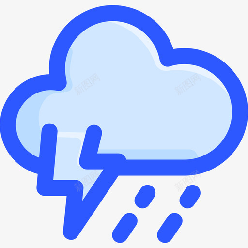 雷雨天气299蓝色svg_新图网 https://ixintu.com 雷雨 天气 蓝色