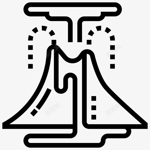 火山气候变化49线性svg_新图网 https://ixintu.com 火山 气候变化 线性