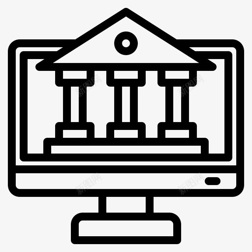 银行计算机应用1线性svg_新图网 https://ixintu.com 银行 计算机 应用 线性