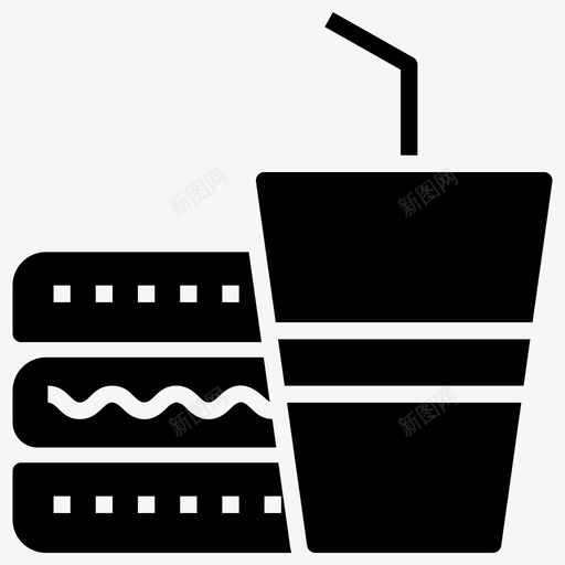 快餐汉堡和饮料芝士汉堡svg_新图网 https://ixintu.com 快餐 汉堡 饮料 芝士 汉堡包 垃圾 食品 城市 元素 字形 矢量