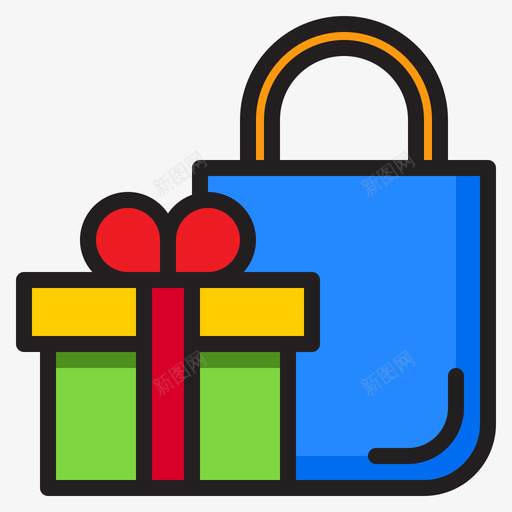 礼品盒礼品33线性颜色svg_新图网 https://ixintu.com 礼品盒 礼品 线性 颜色