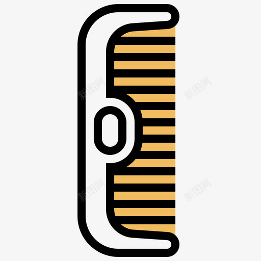 梳子发廊17黄影svg_新图网 https://ixintu.com 梳子 发廊 黄影