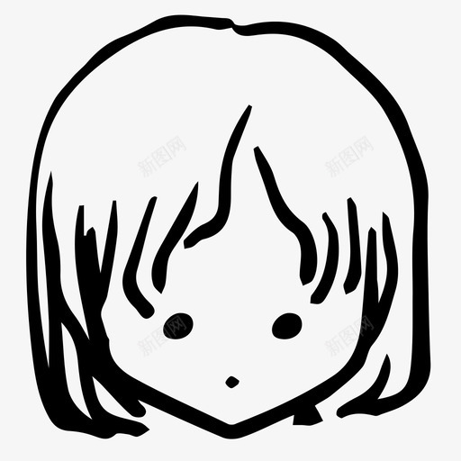 发型脸性格发型svg_新图网 https://ixintu.com 发型 性格 短发