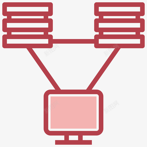 数据库网络技术17红色svg_新图网 https://ixintu.com 数据库 网络技术 红色