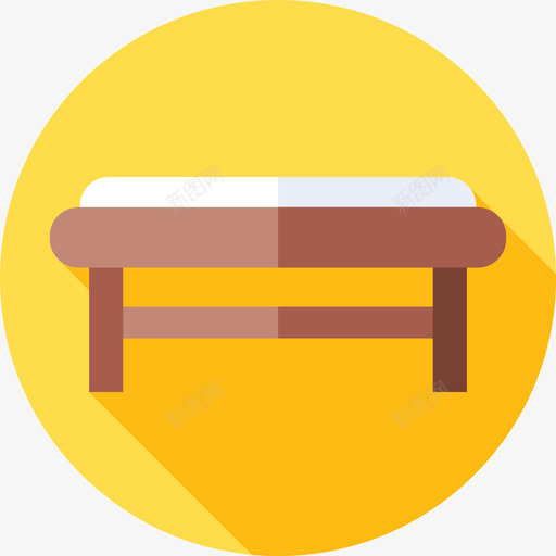 长凳家具183扁平svg_新图网 https://ixintu.com 长凳 家具 扁平