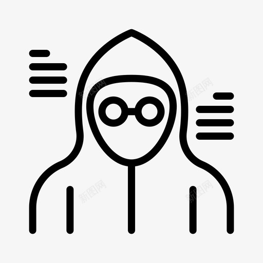 黑客保护和安全22线性svg_新图网 https://ixintu.com 黑客 保护 安全 线性
