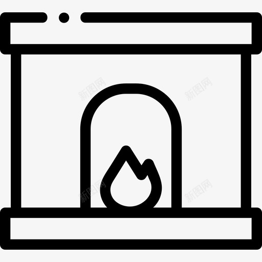 壁炉家庭装饰67线性svg_新图网 https://ixintu.com 壁炉 家庭装饰 线性
