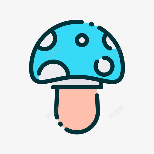 蘑菇织物特征12线性颜色svg_新图网 https://ixintu.com 蘑菇 织物 特征 线性 颜色