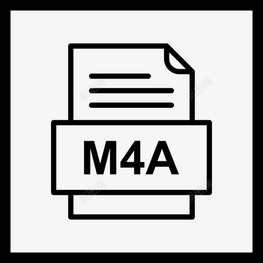 m4a文件文件图标文件类型格式svg_新图网 https://ixintu.com 文件 m4a 图标 格式 类型 41种
