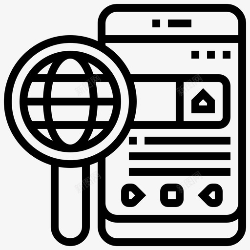 搜索移动应用程序28线性svg_新图网 https://ixintu.com 搜索 移动 应用程序 线性