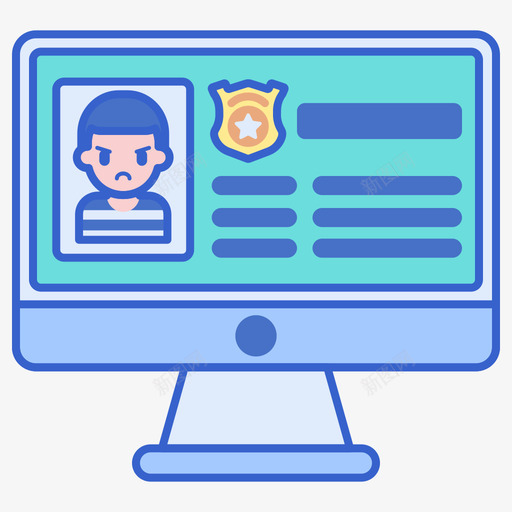 犯罪数据库警察47线性颜色svg_新图网 https://ixintu.com 犯罪 数据库 警察 线性 颜色