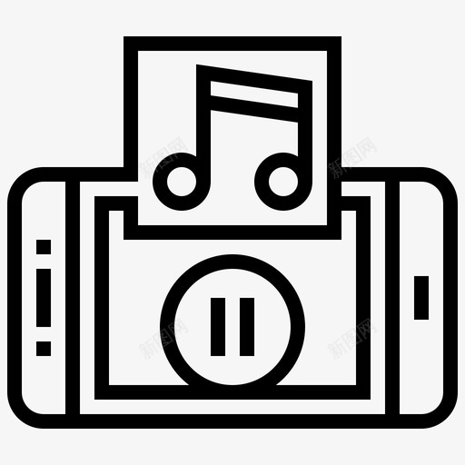 音乐应用程序音频svg_新图网 https://ixintu.com 音乐 应用程序 音频 智能 手机 歌曲 SmartponeApplicationsLine